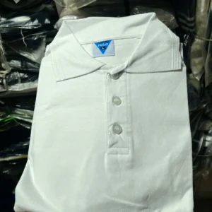 Plain 100% Cotton Polo T-Shirt - Image 3