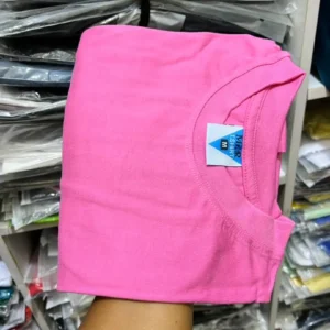 Plain 100% Cotton Round Neck T-Shirt - Image 6