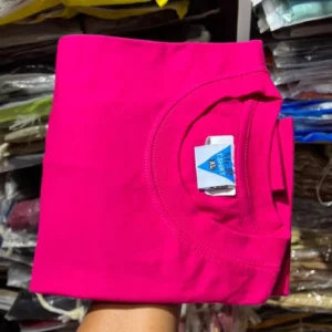 Plain 100% Cotton Round Neck T-Shirt - Image 7