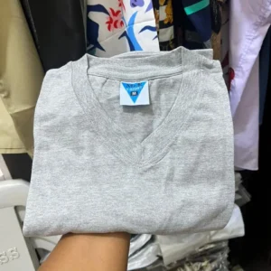 Plain 100% Cotton V-Neck T-Shirt - Image 10