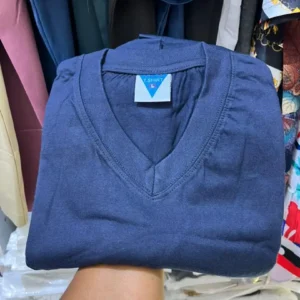 Plain 100% Cotton V-Neck T-Shirt - Image 8