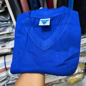 Plain 100% Cotton V-Neck T-Shirt - Image 5