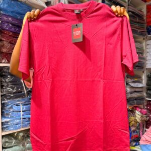 400gsm Heavyweight Plain Cotton Round Neck T-Shirt – Premium Unisex Plain T-shirt - Image 5